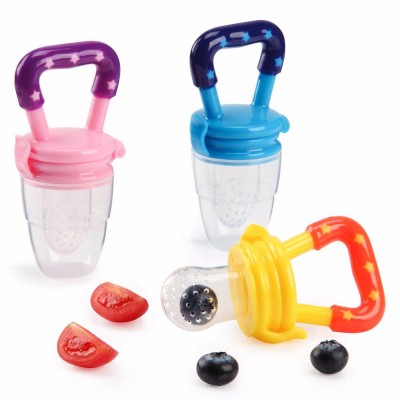 Baby Food Feeder, Silicone Fresh Fruit Feeder, Nibbler Teether Food Mesh for Infant & Toddlers Feeding and Teething