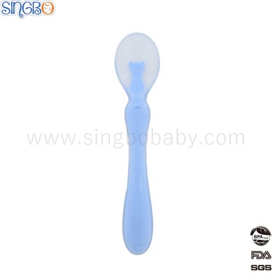 FDA Certificated Baby Flexible Silicone Feeding/Training Spoon for Infant