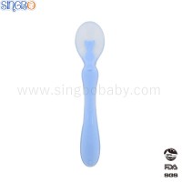 FDA Certificated Baby Flexible Silicone Feeding/Training Spoon for Infant