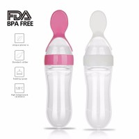 90ml Baby Food Dispensing Spoon Silicone Squeeze Feeding Bottle Infant Feeder Squeeze